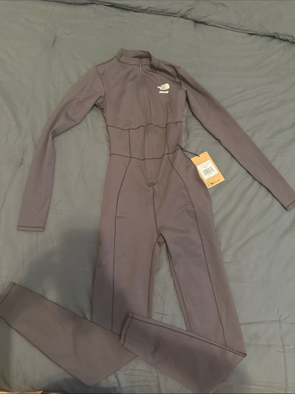 The North Face Women's Long-Sleeve Fitted Jumpsuit in Plum